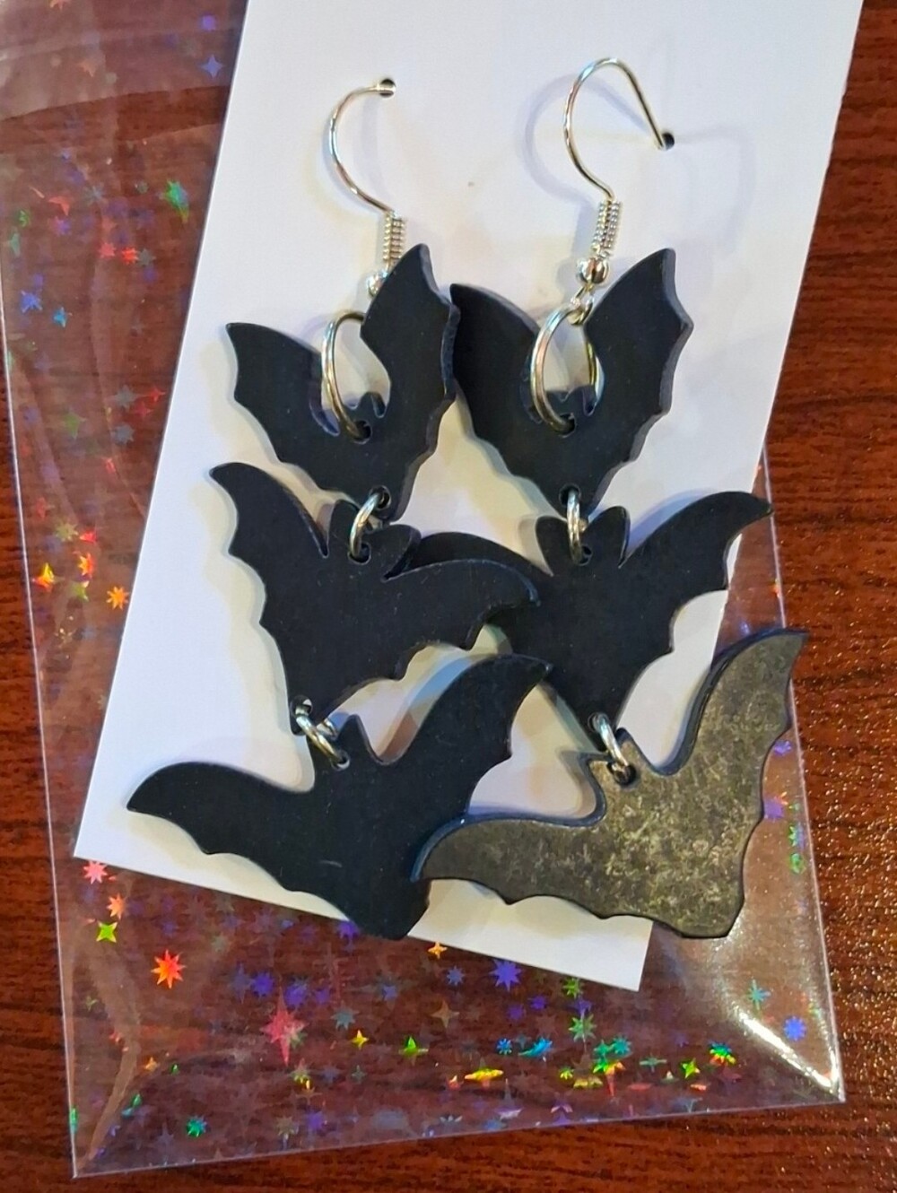 $8 Each Or Bundle 5/$20 Black Bat Dangle Halloween Earrings